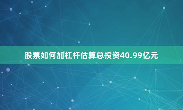 股票如何加杠杆估算总投资40.99亿元