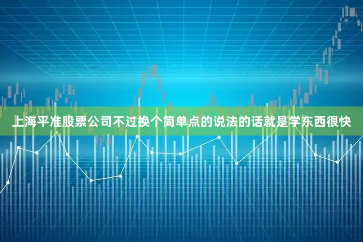 上海平准股票公司不过换个简单点的说法的话就是学东西很快